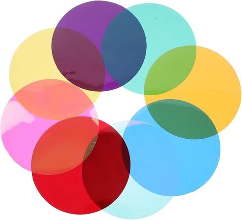 SOIMISS 8 Pcs Light Gels Sheets Self-Adhesive Color Film for Lights Tinted Plastic Sheets for Led Recessed Ceiling Lights Room Lighting Filters for Bedrooms Living Rooms Offices 3.93 X 3.93 X 0.03 in in Saudi Arabia