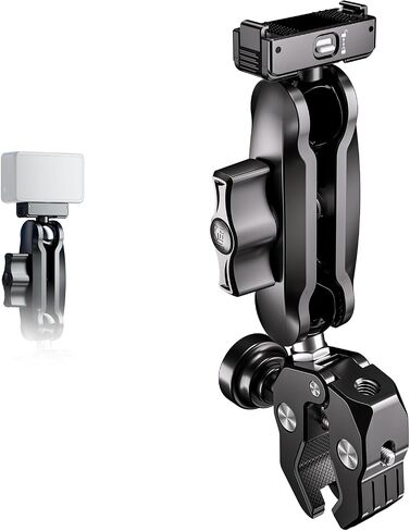 Heavy Duty Motorcycle Bike Handlebar Camera Mount System for DJI Action 5 Pro/4/3 & Osmo 360, Magnetic Base with Anti-Drop Lock, Anti-Theft Super Clamp, Shock Absorption, 12-45mm Bar Fit in Kuwait