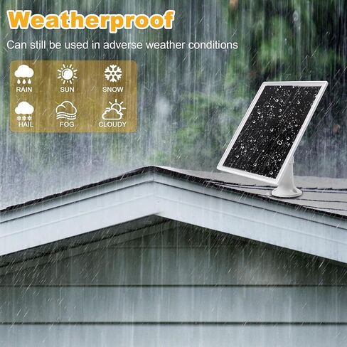 Solar Panel Charger for Ri ng doorbell Camera, Compatible with Ring Video Doorbell 3/3+/4, Battery Video Doorbell Plus, Not for Ring Video Doorbell 2, Waterproof, 6W Fast Charging (2Pack) in Saudi Arabia