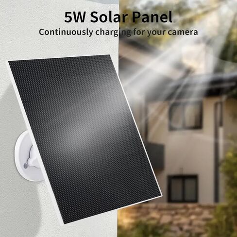 Ring Cam Solar Panel Charger, Compatible with Ri ng Stick Up Cam Battery, Ring Spotlight Plus/Pro Cam Battery, Waterproof, 5W 5V Fast Charging, with DC to typeC Adapter (2Pack) in Saudi Arabia