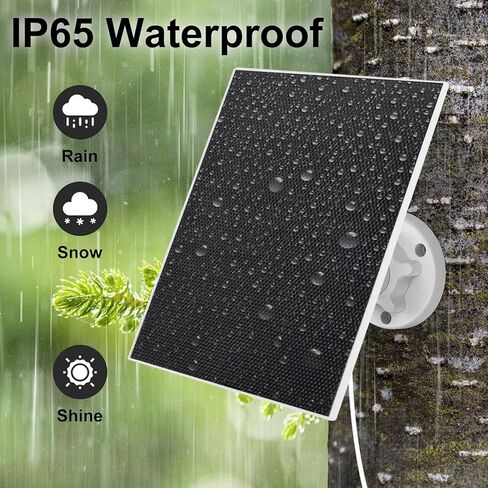 Ring Cam Solar Panel Charger, Compatible with Ri ng Stick Up Cam Battery, Ring Spotlight Plus/Pro Cam Battery, Waterproof, 5W 5V Fast Charging, with DC to typeC Adapter (2Pack) in Saudi Arabia