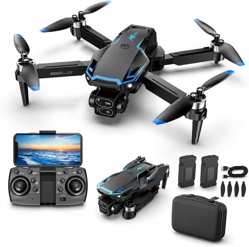 Drone with Camera for Kids Adults Beginners FPV RC Mini Drone One-Key Take Off/Landing 3 Speeds in Kuwait