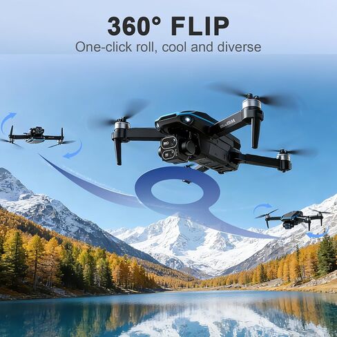 Drone with Camera for Kids Adults Beginners FPV RC Mini Drone One-Key Take Off/Landing 3 Speeds in Kuwait