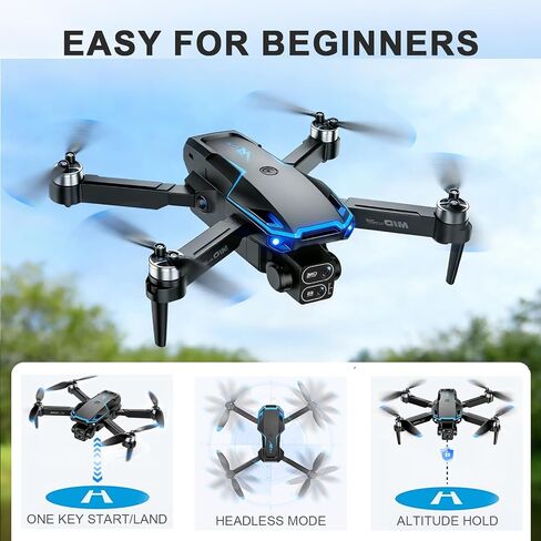 Drone with Camera for Kids Adults Beginners FPV RC Mini Drone One-Key Take Off/Landing 3 Speeds in Kuwait