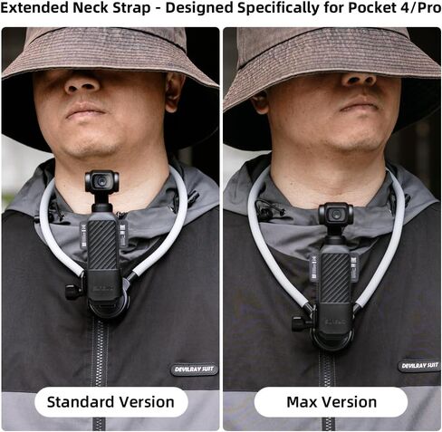 Pocket 4 Magnetic Neck Mount,Extended Version Quick Release POV/Vlog Video Selfie Necklace Holder for DJI OSMO Pocket 4 Creator Combo (T26 Pro) in Saudi Arabia