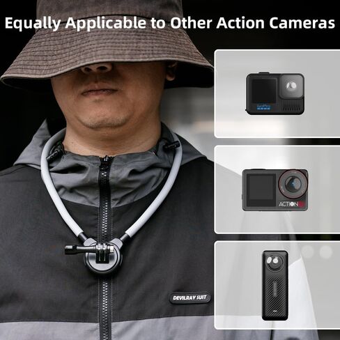 Pocket 4 Magnetic Neck Mount,Extended Version Quick Release POV/Vlog Video Selfie Necklace Holder for DJI OSMO Pocket 4 Creator Combo (T26 Pro) in Saudi Arabia