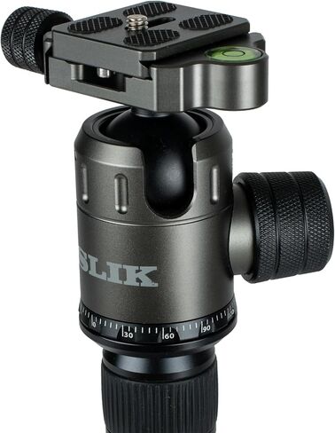 SLIK Rover α Aluminum Travel Tripod Kit with Ball Head 62" Tall (613-002)- Integrated Monopod, Folds Down to 14.6 inches, Weighs 3.8lbs, Supports 17lbs in Kuwait