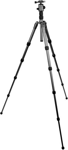 SLIK Rover α Aluminum Travel Tripod Kit with Ball Head 62" Tall (613-002)- Integrated Monopod, Folds Down to 14.6 inches, Weighs 3.8lbs, Supports 17lbs in Kuwait