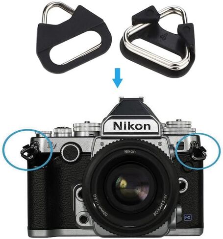 4pcs Stainless Steel Triangle Split Ring for Camera Strap, Split Hook for Belt Hook Lanyard Camera Shoulder Strap in Saudi Arabia