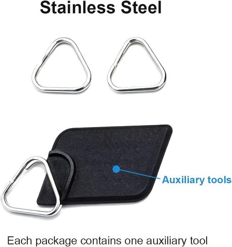 4pcs Stainless Steel Triangle Split Ring for Camera Strap, Split Hook for Belt Hook Lanyard Camera Shoulder Strap in Saudi Arabia