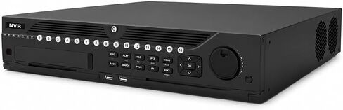 DS-9664NI-M8 8K 64 Channel NVR Recorder for IP Security Cameras, 400Mbps Bandwidth, Supports 64 Cameras, H.265+, 8 SATA Bays Up to 128TB, Dual HDMI & VGA Outputs, Enterprise Surveillance System in Saudi Arabia