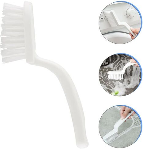 5pcs White Pp Groove Cleaning Brush for Window Gaps and Door Rails | Hanging Hole, Corner Access, Labor-saving Grip, Home Cleaning Tool for Kitchen Crevices and Narrow Tracks in Saudi Arabia