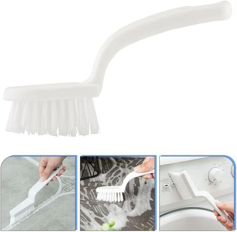 5pcs White Pp Groove Cleaning Brush for Window Gaps and Door Rails | Hanging Hole, Corner Access, Labor-saving Grip, Home Cleaning Tool for Kitchen Crevices and Narrow Tracks in Saudi Arabia