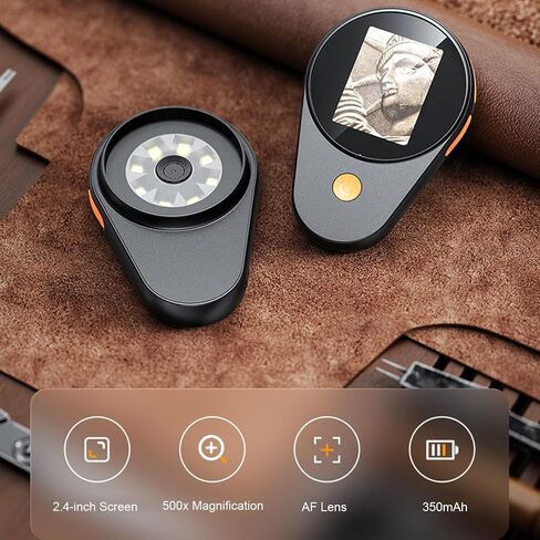 Handheld Digital Microscope Camera 500x Magnification Handheld Digital Magnifying Glass with 2.4 Inch HD Screen 8 LED Lights for Maintenance Appraisal in Saudi Arabia