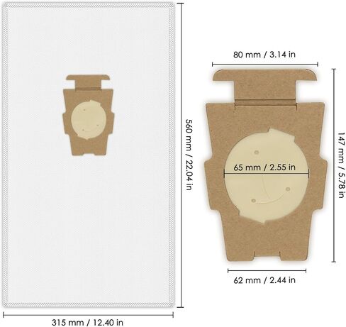 (18 Pack) Vacuum Bags [Model 204814] Compatible with Kirby Sentria/Avalir/Ultimate G Series | Replaces F-Style & Twist-Style 204811 205811 204808 | Replacement Parts by Improvedhand in Saudi Arabia