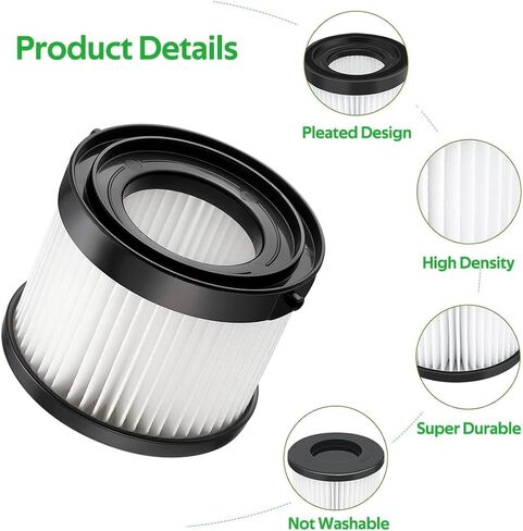 4 Pack HEPA Dry Filter Compatible with Milwaukee Part Number 49-90-0160, 49-90-1951 for M18 Compact Vacuum Model Number 0882-20 Replacement Filters Washable and Reusable in Saudi Arabia