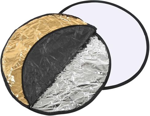 Photography Light Reflector, Foldable Lighting Round Reflector for Detailed in the Studio, Live Broadcasts with Storage Bag (80 cm) in Saudi Arabia
