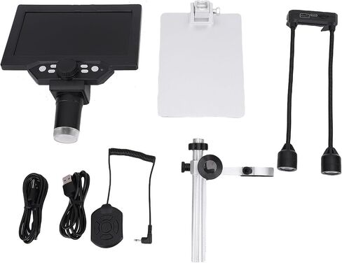 Digital Microscope Auto Focus HD 7 Inch 1200X 12MP for Scientific Research Soldering Repair in Saudi Arabia