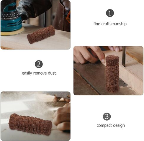 Engraving Brown Brush Palm Fiber Cleaning Brush for Tracing | Dust Removal and Stain Cleanup, Convenient Storage, Narrow Brush Profile for Detailed Surface Work in Kuwait