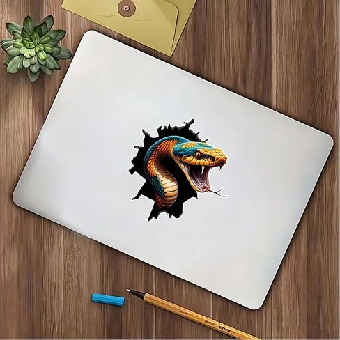 3D Snake Car Decals 2PCS Vinyl Bumper Stickers LB-0018 | 3D snake decals. Waterproof vinyl stickers for car, truck, bumper, laptop, wall, furniture, bedroom. in Kuwait