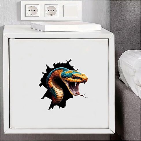 3D Snake Car Decals 2PCS Vinyl Bumper Stickers LB-0018 | 3D snake decals. Waterproof vinyl stickers for car, truck, bumper, laptop, wall, furniture, bedroom. in Kuwait