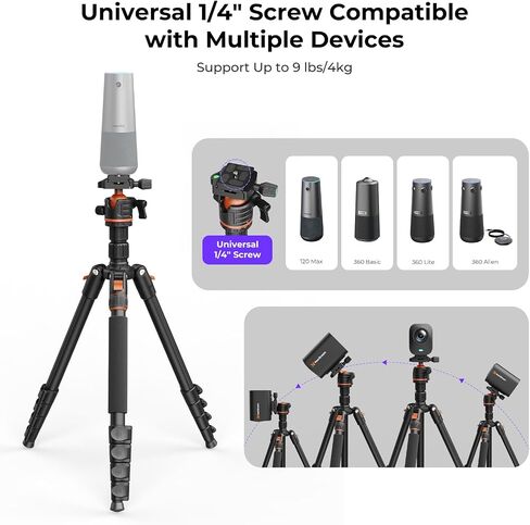 NEARITY 360 Alien 4K Video Conference Camera with 2 Microphones, 1 WiFi Adapter and 1 Tripod, Video Conferencing Webcam, 3 AI Modes, 6 Noise Cancelling Mics, Auto Framing for PC/Laptop in Saudi Arabia