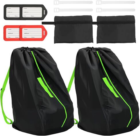 Car Seat Bags For Airplane Travel | Gate Check Bag, Durable Travel Bag with Thickened Shoulder Straps and 2pcs Luggage Tags For Airplane in Kuwait