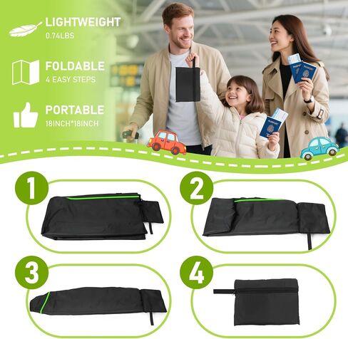 Car Seat Bags For Airplane Travel | Gate Check Bag, Durable Travel Bag with Thickened Shoulder Straps and 2pcs Luggage Tags For Airplane in Kuwait
