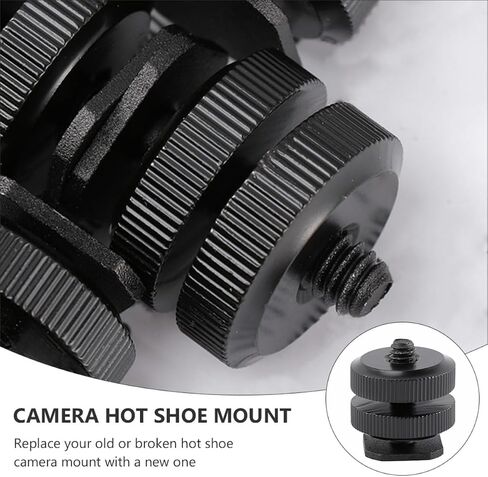 ULTECHNOVO 4pcs Hot Shoe Adapter Cold Shoe Mount with Tripod Screw Double Layer Flash for DSLR Camera Photography Accessories in Kuwait