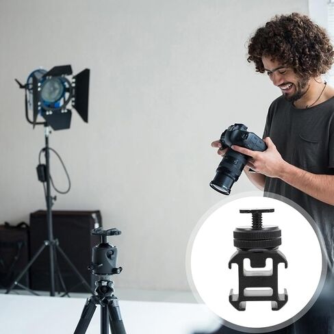 Tripod Screw Hot Shoe Adapter for DSLR Camera Flash Holder Mount Flash Light Stand Converter Compatible with Camera Rig for Photography in Saudi Arabia