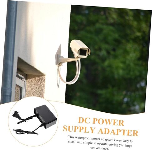 Waterproof Power Supply Adapter Us Plug 12V AC100 ABS Black in Saudi Arabia