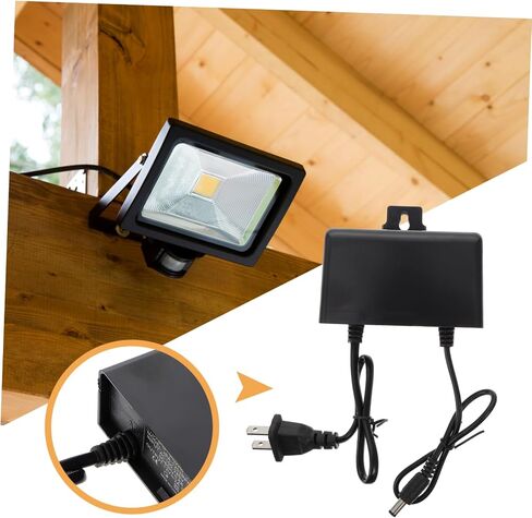 Waterproof Power Supply Adapter Us Plug 12V AC100 ABS Black in Saudi Arabia
