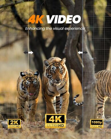 Night Vision Goggles, True 4K Night Vision Binoculars, Equipped with 50mm Objective Lens, 850nm IR, 3'' HD Screen 4000mAh Rechargeable Battery, Suit for Wildlife Watching and Camping in Kuwait