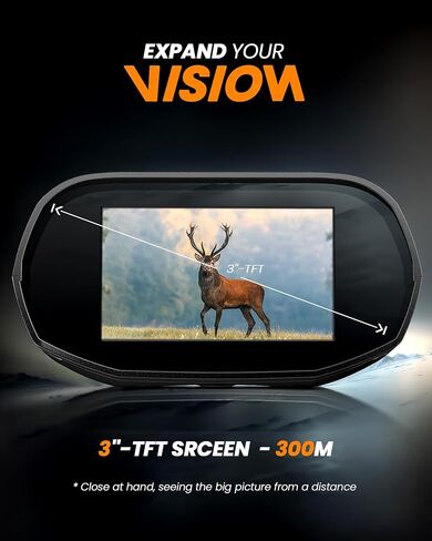 Night Vision Goggles, True 4K Night Vision Binoculars, Equipped with 50mm Objective Lens, 850nm IR, 3'' HD Screen 4000mAh Rechargeable Battery, Suit for Wildlife Watching and Camping in Kuwait