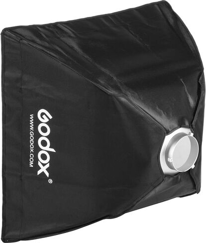 Godox Flash Softbox مع حلقة وشبكة سرعة بوينز، معدل ضوء مربع 23.6 × 23.6 بوصة للإضاءة الناعمة المتساوية، والتصوير الفوتوغرافي للصور، وتصوير المنتجات، والاستوديو والاستخدام في الموقع in Kuwait