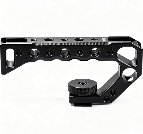 Universal Cold Shoe Top Handle,Built-in Cold Shoe Mount, Ergonomic Grip, Anti-Slip Design, Compatible with DSLR/Mirrorless Cameras, Gimbals, Camcorders for Vlog/Video Shooting/Interview in Kuwait
