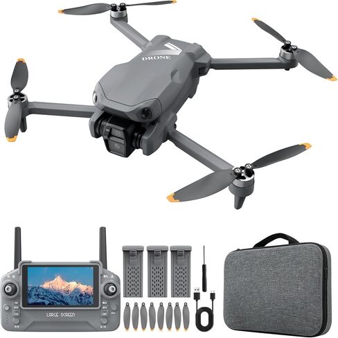 MX02 GPS Drones with Camera for Adults 4K Video, 8K Photo, 44Mins Flight | 1.5KM Transmission Fishing Drones, 5G Camera Drones with 4.5" Touch Screen, Brushless Motor, GPS Follow&Auto Return in Kuwait