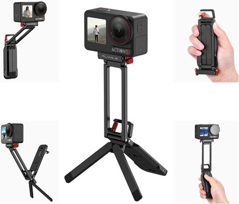 Action 5 Pro/4/3 Magnetic Quick Release Tripod Stand, Aluminum Alloy Mini Desktop Mount Table Holder for DJI Osmo 360, with 180° Adjustable, 1/4" Screw Hole, Arca-Swiss & Foldable Hook Accessories in Kuwait