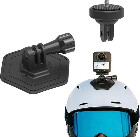 Flexible Adhesive Mount for Insta360 X5 X4 X3 Ace Pro 2 Helmet Sticky Mounts Curved Adhesive Base for GoPro Hero13/12/11/10/9/8 Max and for DJI Osmo Action Camera Accessories in Saudi Arabia