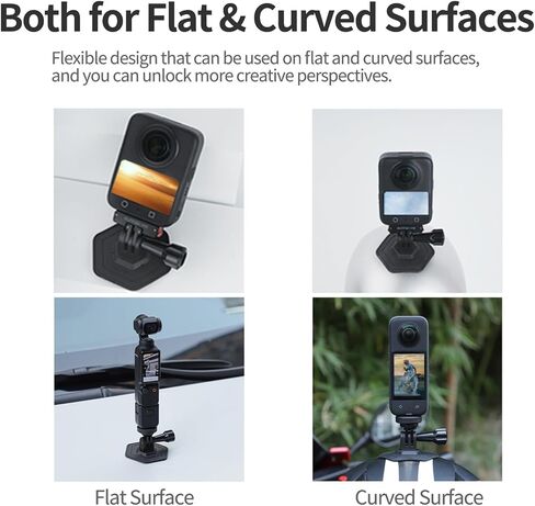 Flexible Adhesive Mount for Insta360 X5 X4 X3 Ace Pro 2 Helmet Sticky Mounts Curved Adhesive Base for GoPro Hero13/12/11/10/9/8 Max and for DJI Osmo Action Camera Accessories in Saudi Arabia