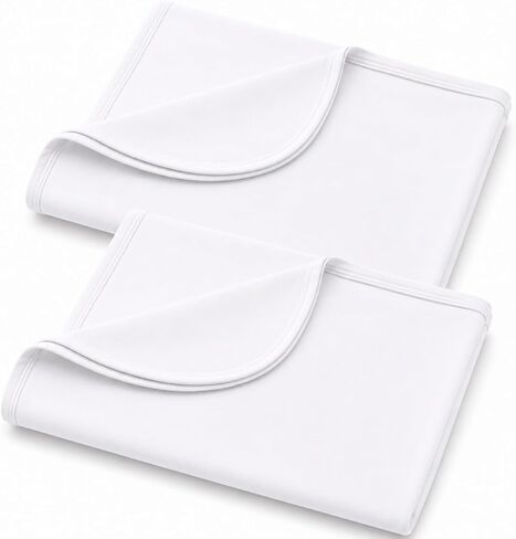 Blank Receiving Blanket for Babies, Customizable Baby Blanket for Embroidery, Printing & Heat Transfer, Soft Stretchy Newborn Blanket, White, 30 x 40 Inch, 2 Pack in Kuwait