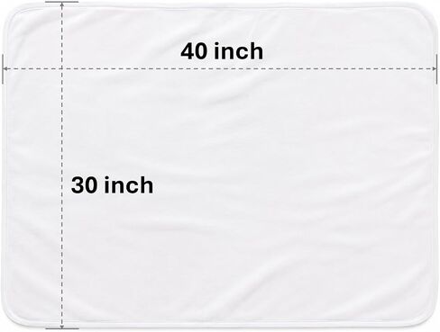 Blank Receiving Blanket for Babies, Customizable Baby Blanket for Embroidery, Printing & Heat Transfer, Soft Stretchy Newborn Blanket, White, 30 x 40 Inch, 2 Pack in Kuwait