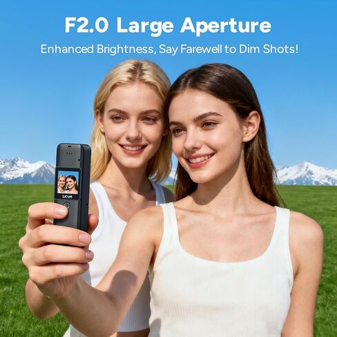 SJCAM C300 2IN1 Vlogging Camera,64GB 4K Pocket Travel YouTube Content Streaming,7H Power,6-Axis Stabilization,Dual-Touch Screen,30M Waterproof,Werable begginers Camera,familly in Saudi Arabia