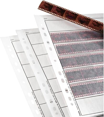 Hama 2250 Negative File Storage Sleeves, Each Holding 7 Strips of 6 (24 x 36 mm) Frames, Glassine (Pack of 25) in Saudi Arabia