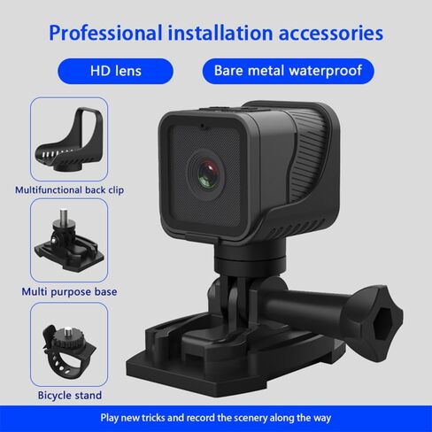 Action Camera 1080P WiFi Sports Camera with 150° Wide Angle Lens, 12MP Waterproof Camera for Outdoor Activities, Compact Design with USB Cable and Mounting Accessories in Saudi Arabia