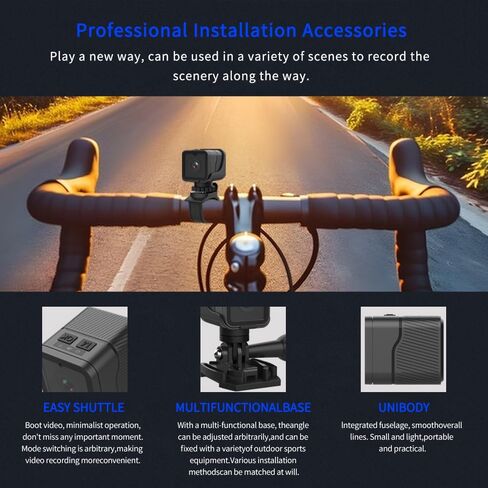 Action Camera 1080P WiFi Sports Camera with 150° Wide Angle Lens, 12MP Waterproof Camera for Outdoor Activities, Compact Design with USB Cable and Mounting Accessories in Saudi Arabia