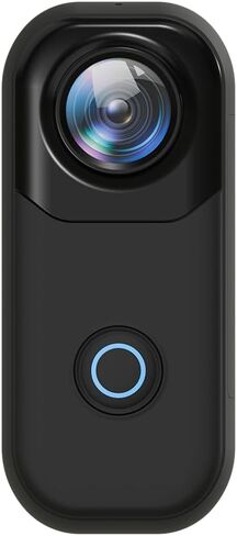 4K Action Camera with WiFi, Waterproof Sports 142° Wide Angle, Mini Thumb 1080P 60FPS Video Recorder with Remote Control App, Helmet for Motorcycle Cycling Diving Vlog (White) in Saudi Arabia