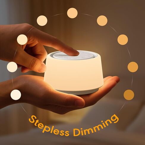 White Noise Machine with Night Light, 30 Soothing Sounds Portable Sound Machine for Baby and Adults, 10 Color Night Light, 5 Timer Options, Memory Function,Compact for Travel (White) in Saudi Arabia