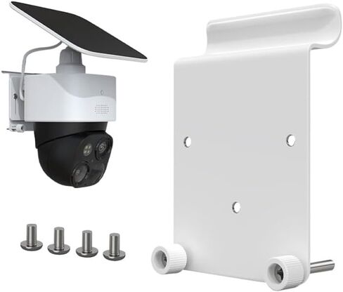 Gutter Mount for Eufy S340, Heavy Duty No-Drill Anti-Shake Steel Bracket | Fits Eufy SoloCam S330, S340, E30, and E42. Industrial 304 stainless steel. Adjustable 0.15 to 0.8 inch manual clamp. in Saudi Arabia
