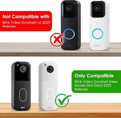 Blink Doorbell Mount for Blink Video Doorbell 2nd Gen, No Drill Anti-Theft Doorbell Camera Mount, No Block Sensor and Night Vision, DoorBell Mount Bracket for Blink Security Surveillance System in Saudi Arabia